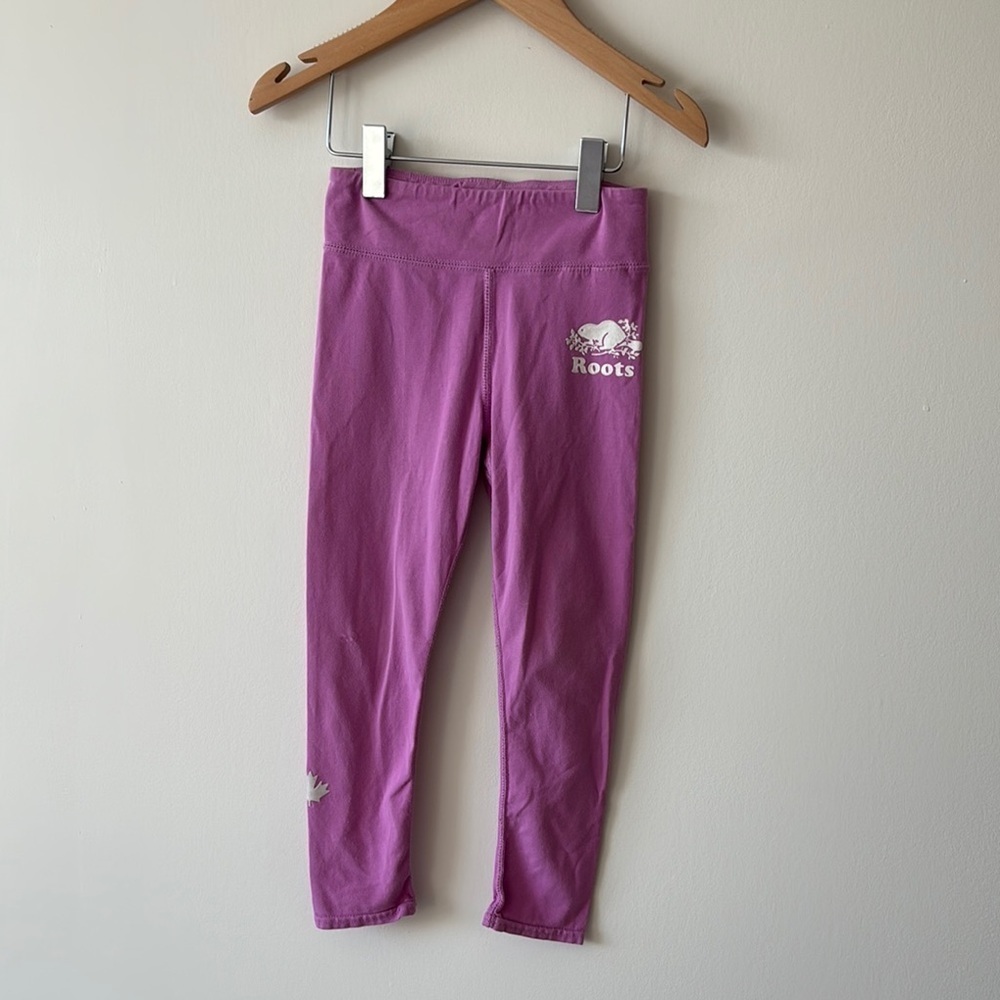 Roots Purple Leggings Stretchy and Eye-Catching